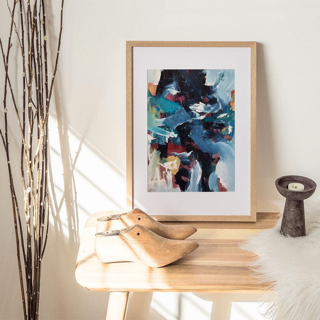 Colour Block 61 Limited Edition Print Black Frame Limited Edition - Abstract House