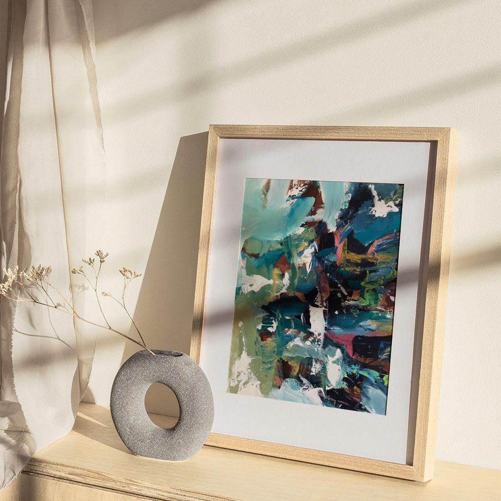 Colour Block 62 Limited Edition Print Black Frame Limited Edition - Abstract House