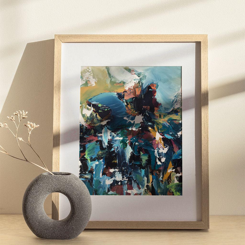 Colour Block 62 Limited Edition Print Black Frame Limited Edition - Abstract House