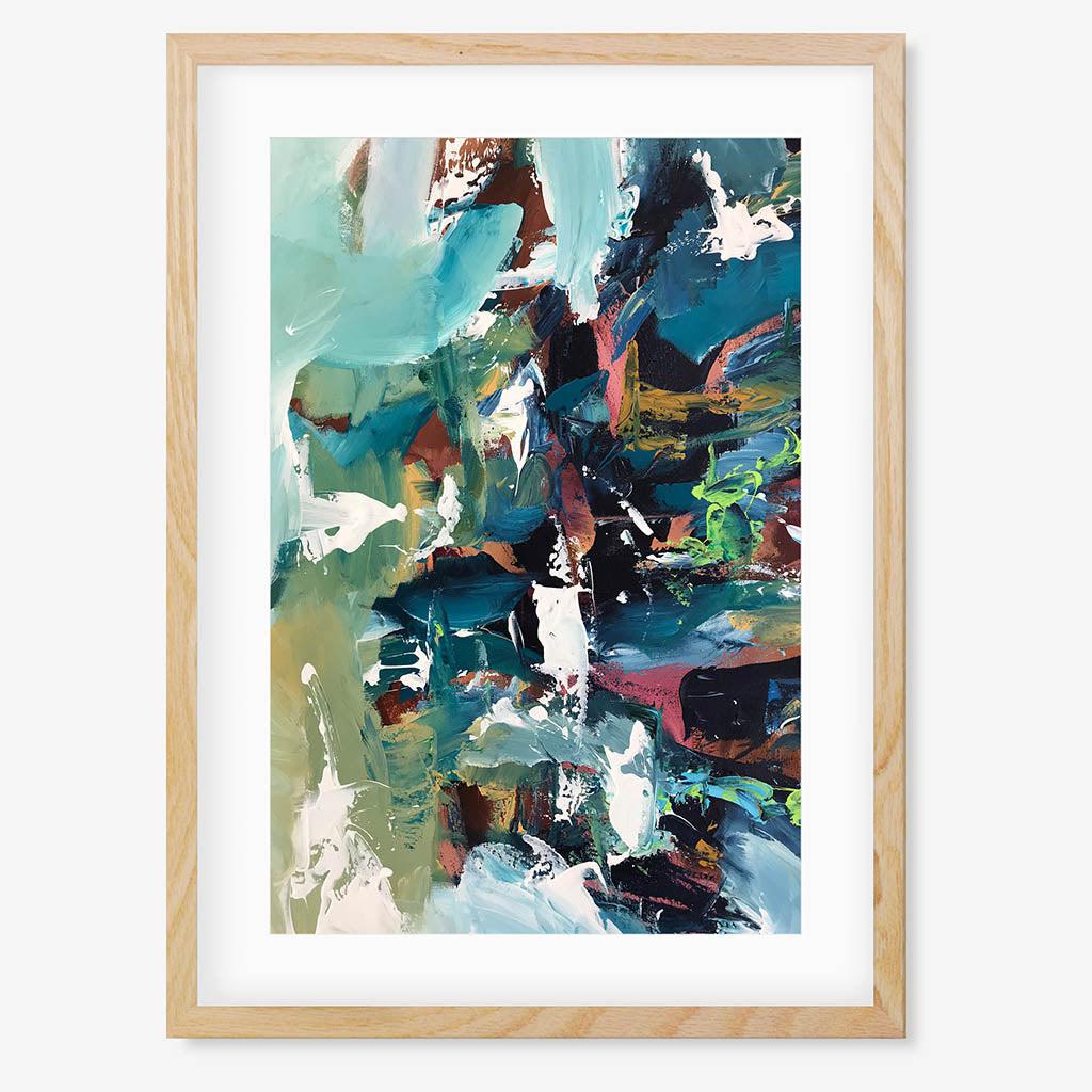 Colour Block 62 Limited Edition Print Oak Frame Limited Edition - Abstract House