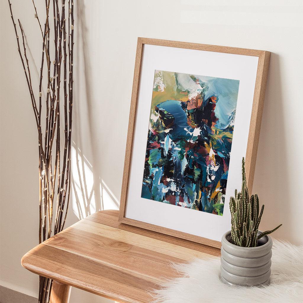 Colour Block 63 Limited Edition Print Black Frame Limited Edition - Abstract House