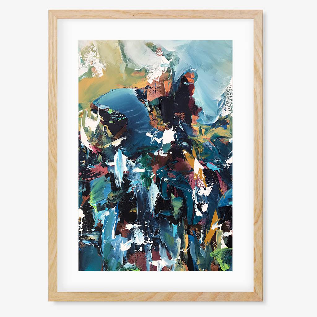 Colour Block 63 Limited Edition Print Oak Frame Limited Edition - Abstract House