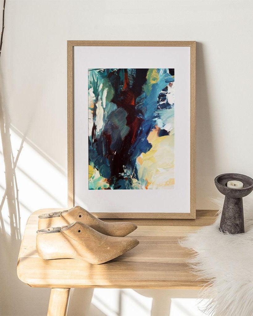 Colour Block 68 Limited Edition Print Black Frame Limited Edition - Abstract House