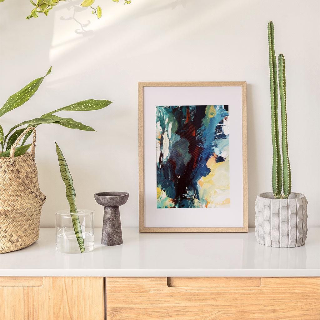 Colour Block 68 Limited Edition Print Black Frame Limited Edition - Abstract House