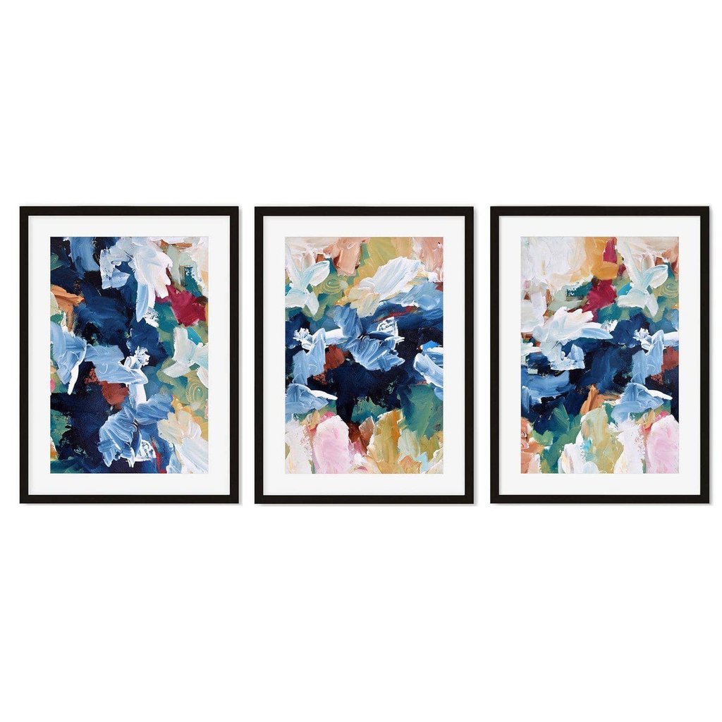 3 joyful colorful art prints, home decor, wall art, multicolored, print, colored print, large abstract art, art abstract, print abstract 2024