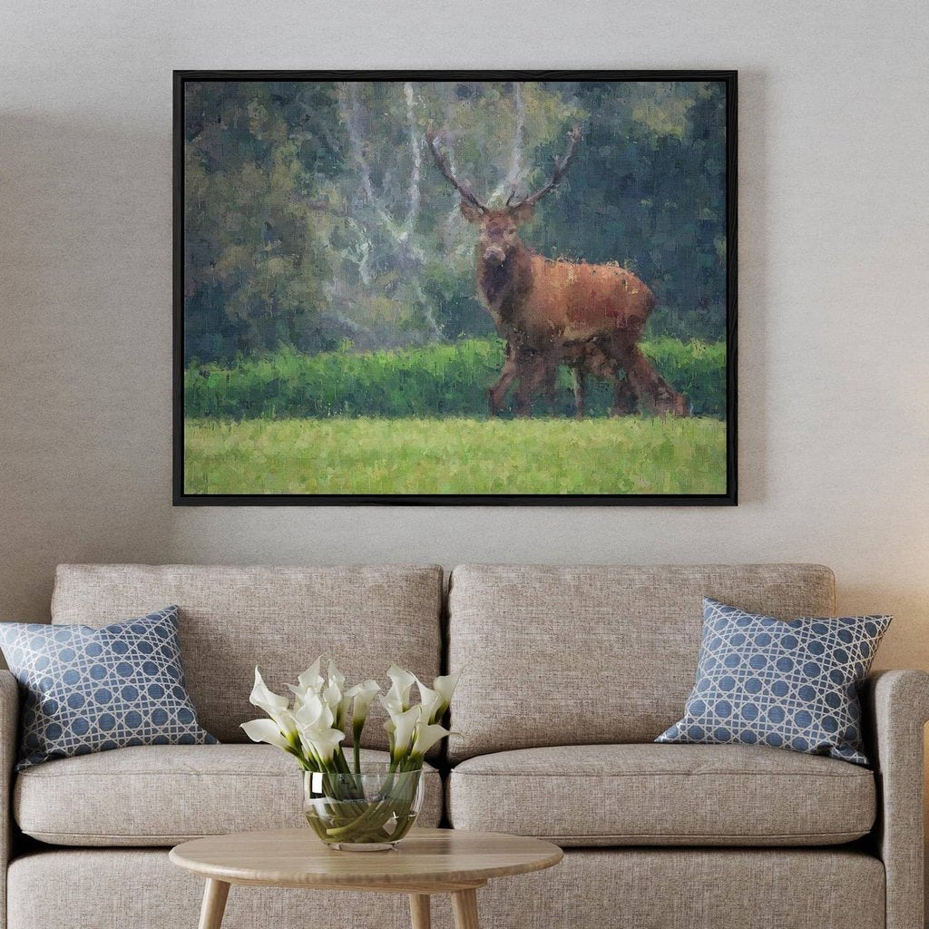 Deer In The Park Canvas Print