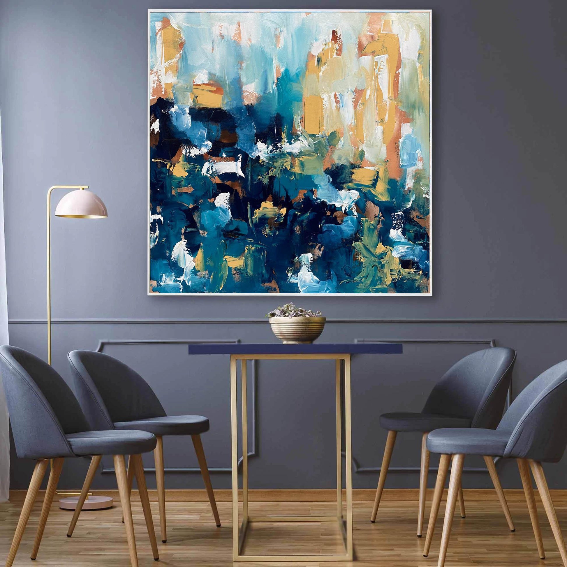 The Morning After II - Original Painting-framed-Painting-Abstract House