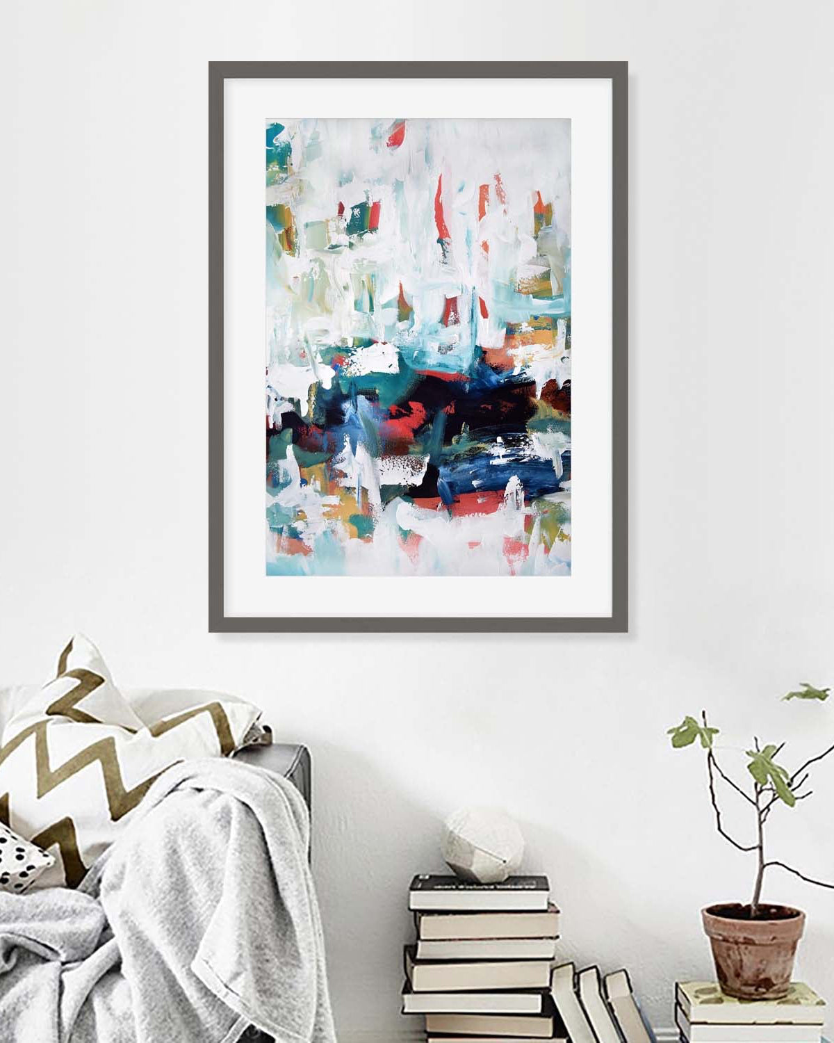 Abstract 198 Framed Art-framed-Wall Art Print-Abstract House
