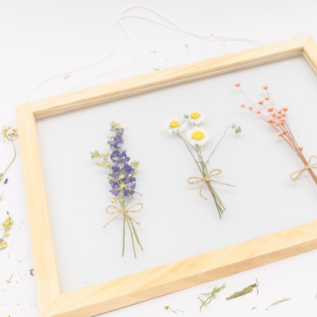 Framed Bundle Of Dried Flowers Pressed Flowers - Abstract House