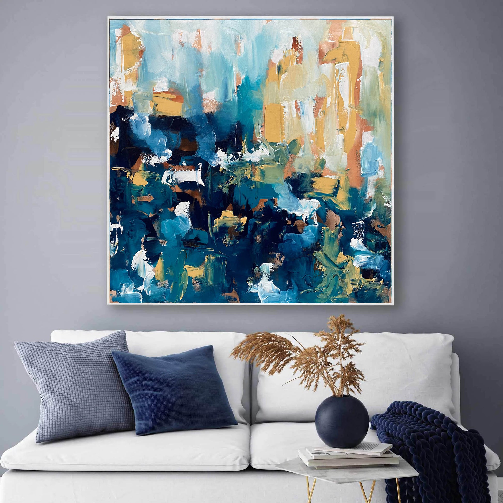 The Morning After II - Original Painting-framed-Painting-Abstract House