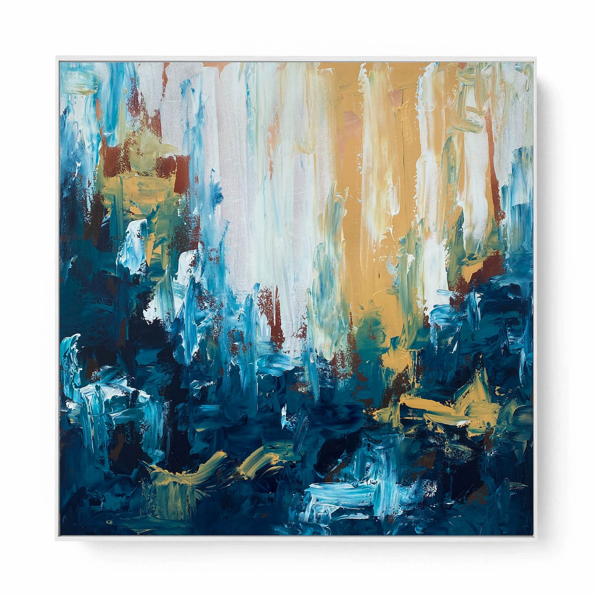 Fables 2 - Original Painting-framed-Painting-Abstract House