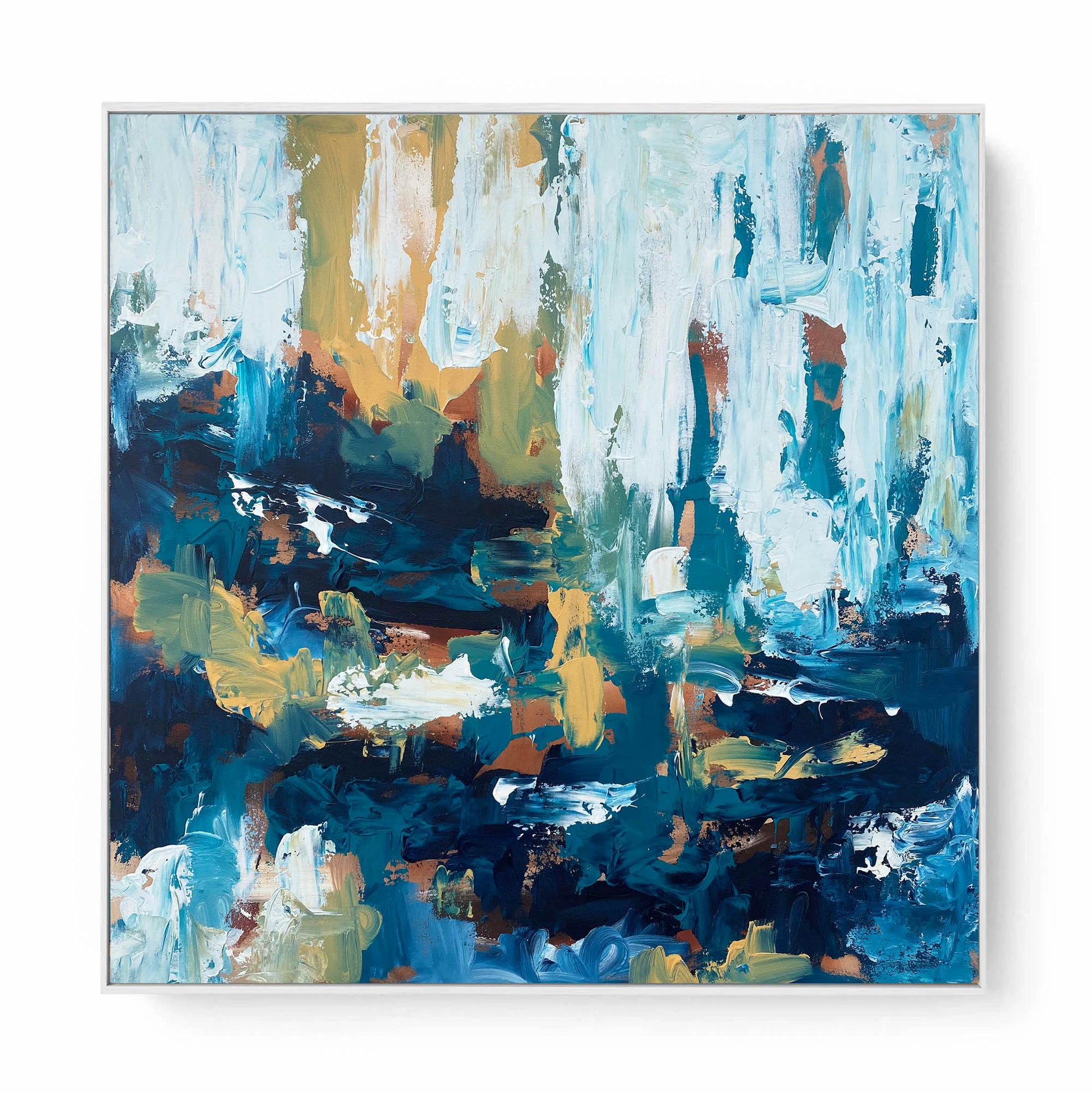 Fables 3 - Original Painting-framed-Painting-Abstract House