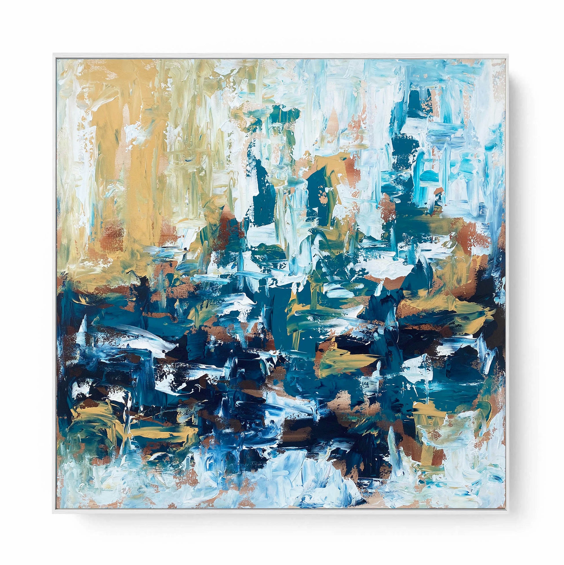 Fables 4 - Original Painting-framed-Painting-Abstract House