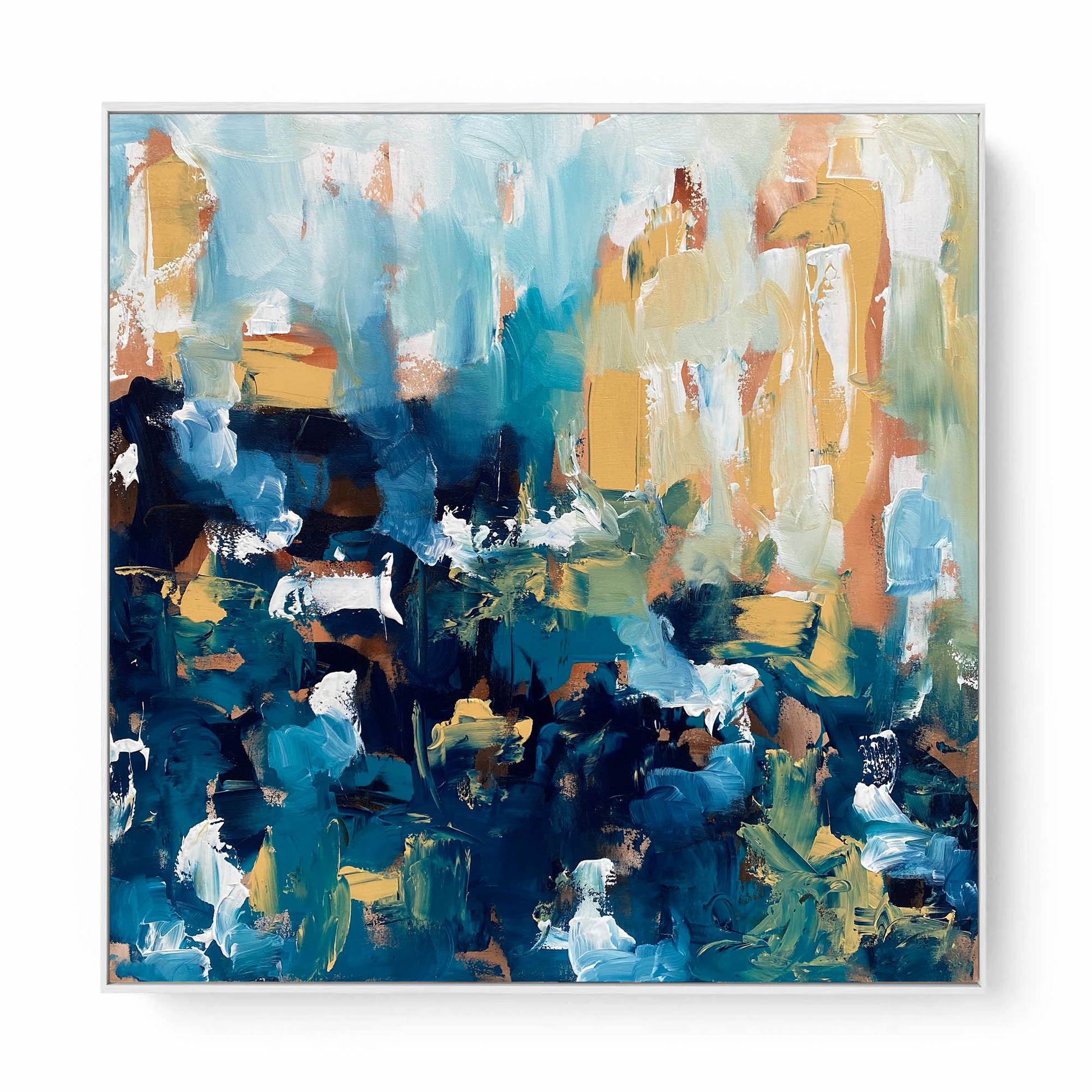 The Morning After II - Original Painting-framed-Painting-Abstract House