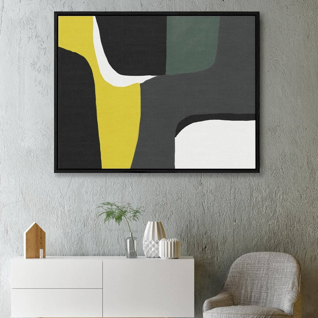 Grey Abstract Design Canvas Print