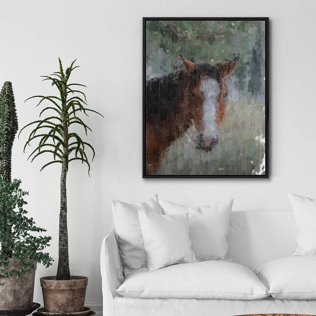 Horse Portrait Painting Canvas Print