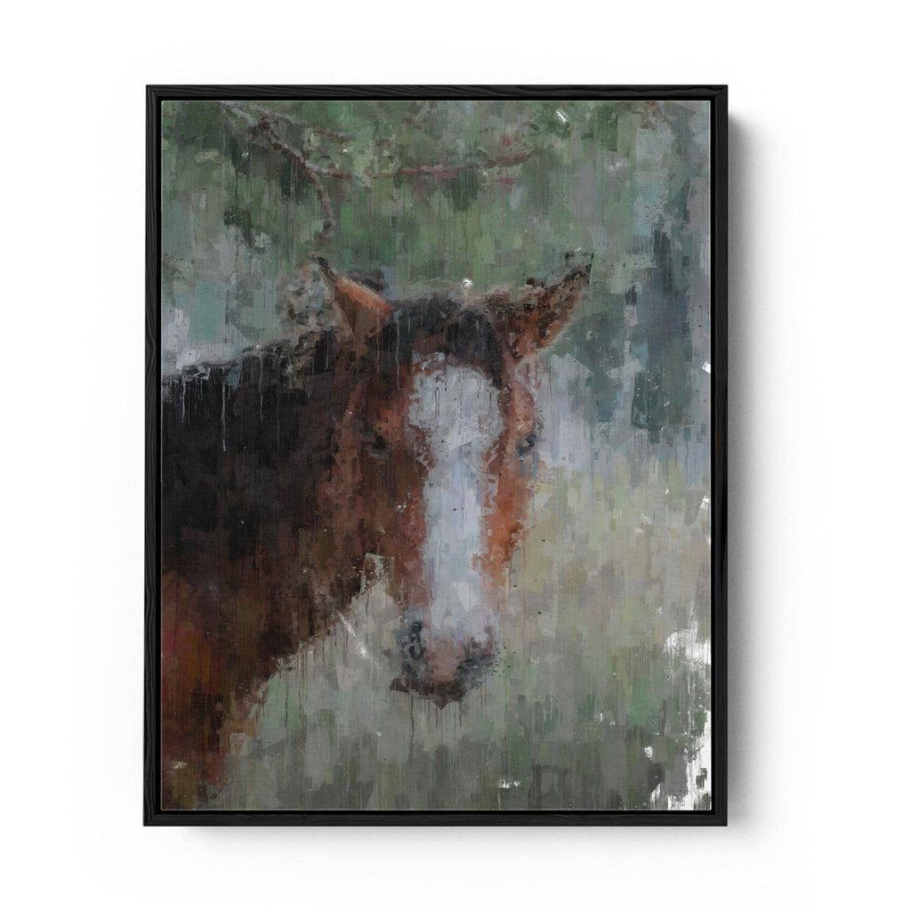 Horse Portrait Painting Canvas Print