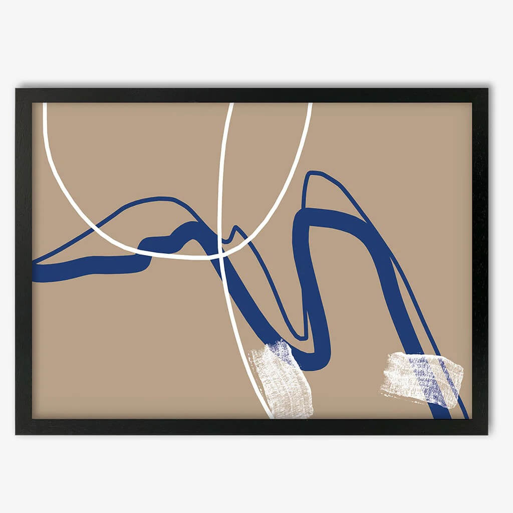 Abstract Neutral Notes Framed Print-framed-Wall Art Print-Abstract House