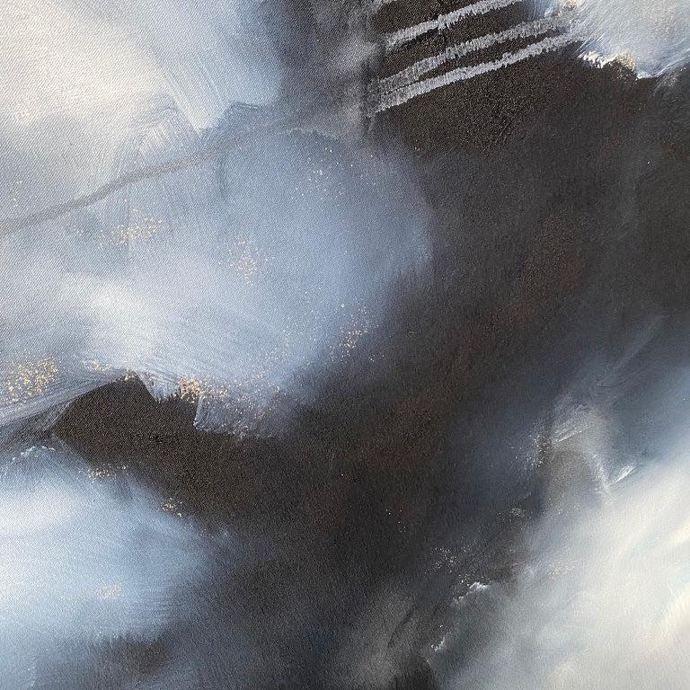 In The Distance - 150x76 cm - Original Painting Painting - Abstract House