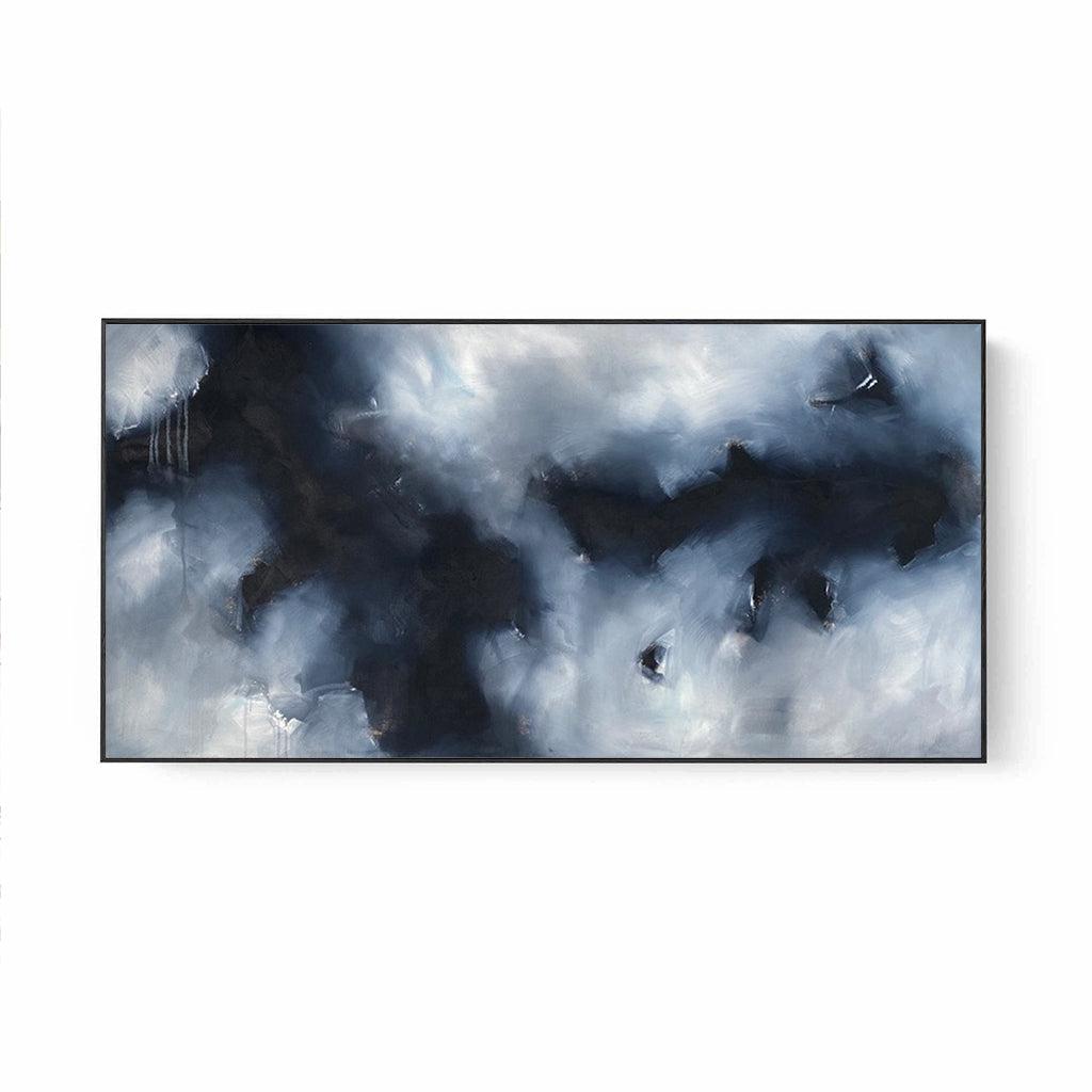 In The Distance - 150x76 cm - Original Painting Painting - Abstract House