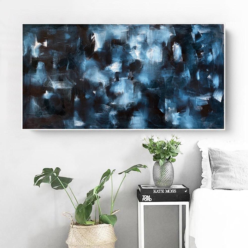 Into The Blue IV Original Painting Painting - Abstract House
