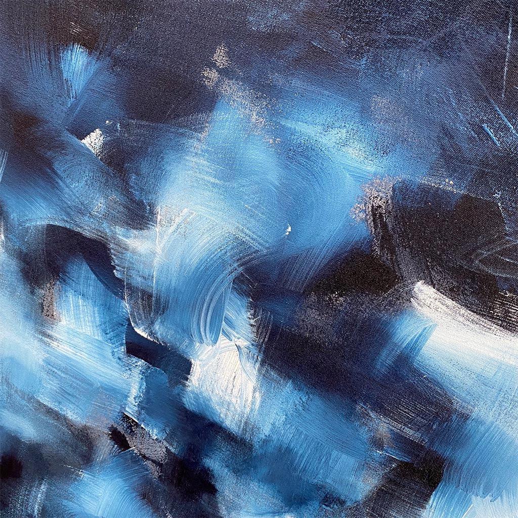 Into The Blue IV Original Painting Painting - Abstract House