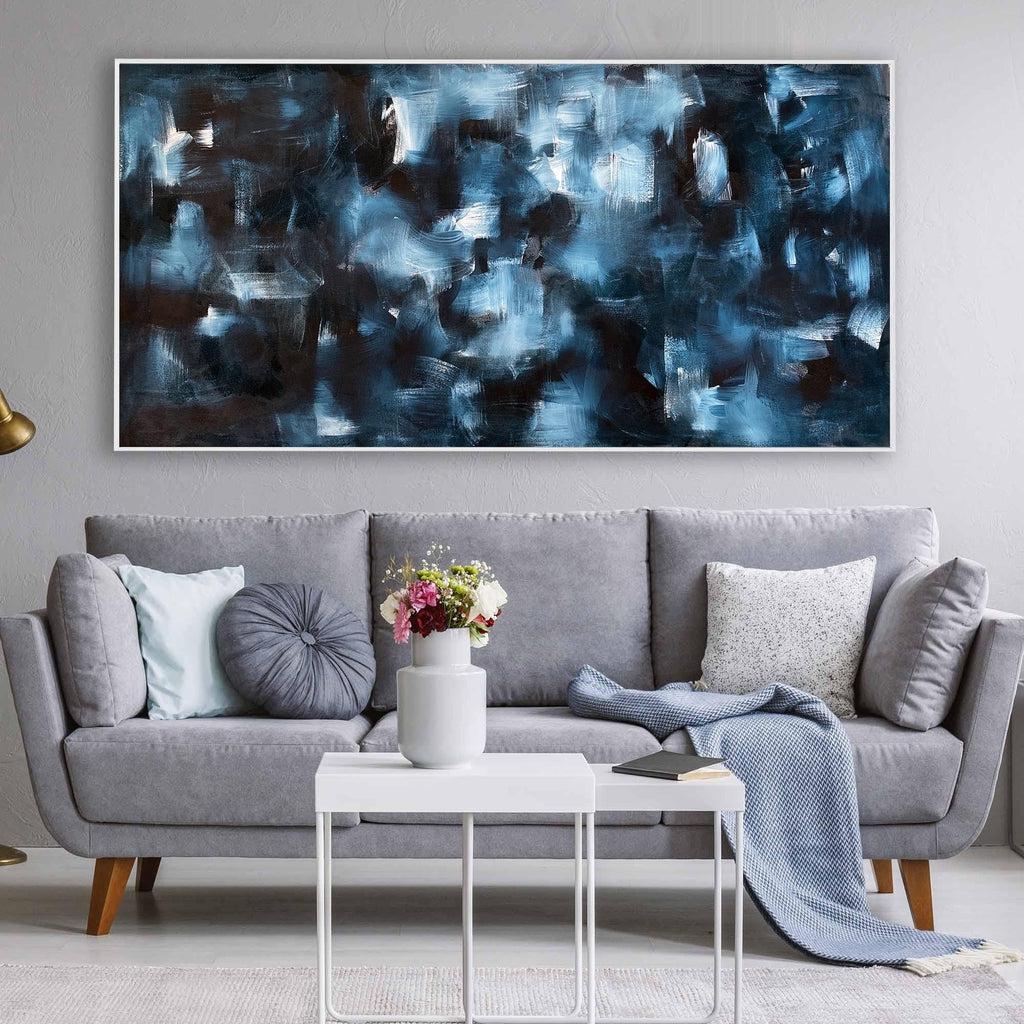 Into The Blue IV Original Painting Painting - Abstract House