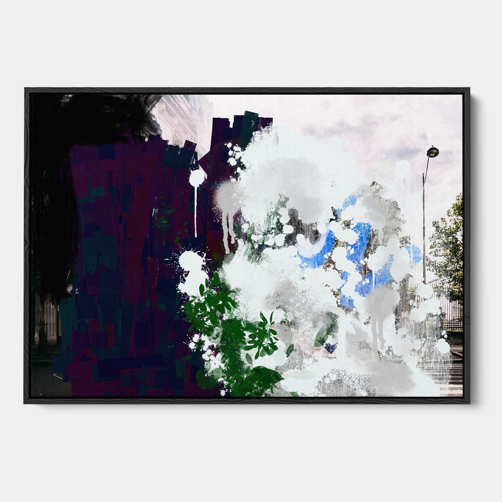 Abstract City Park Framed Canvas-framed-Canvas Prints-Abstract House