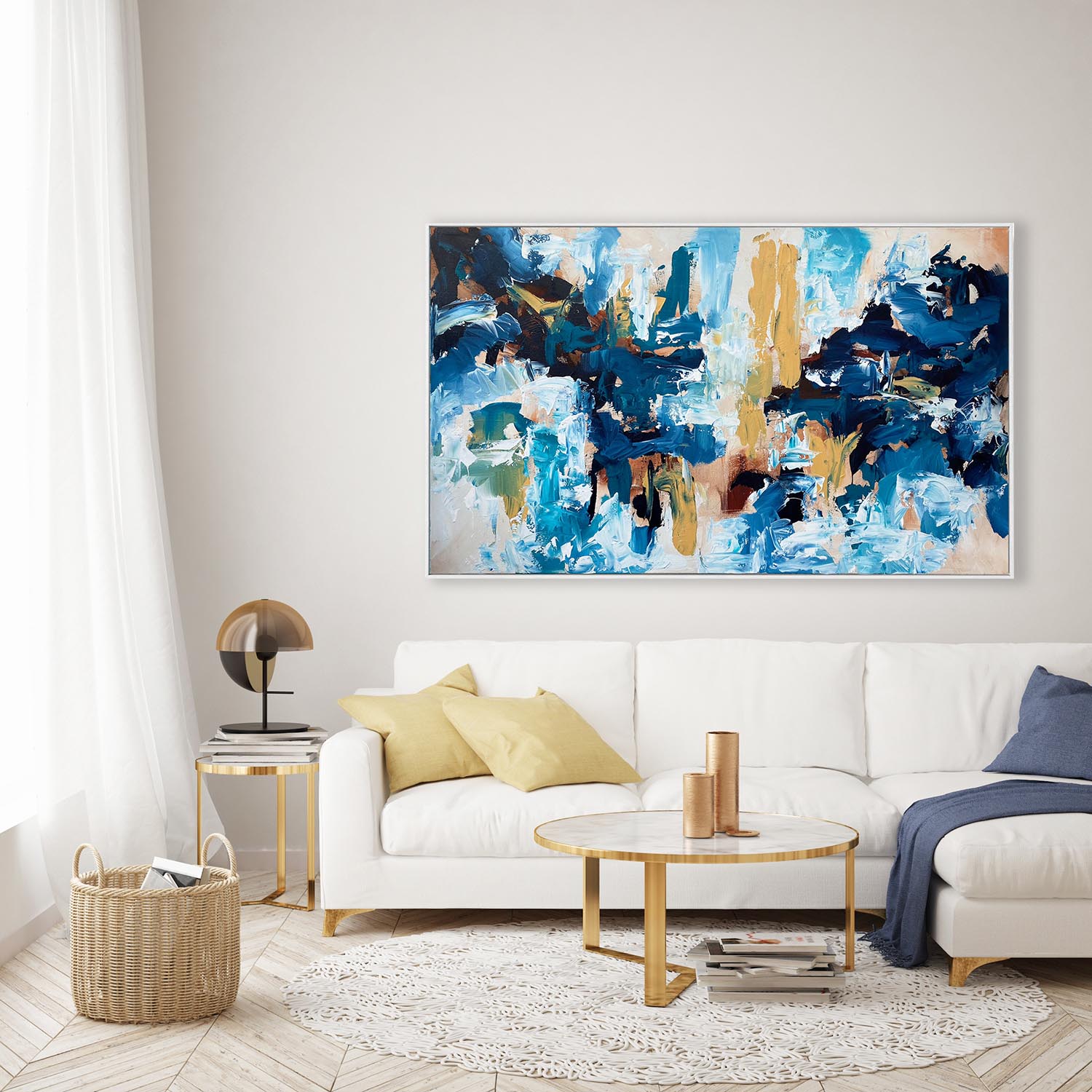 Fables V - Original Painting-framed-Painting-Abstract House