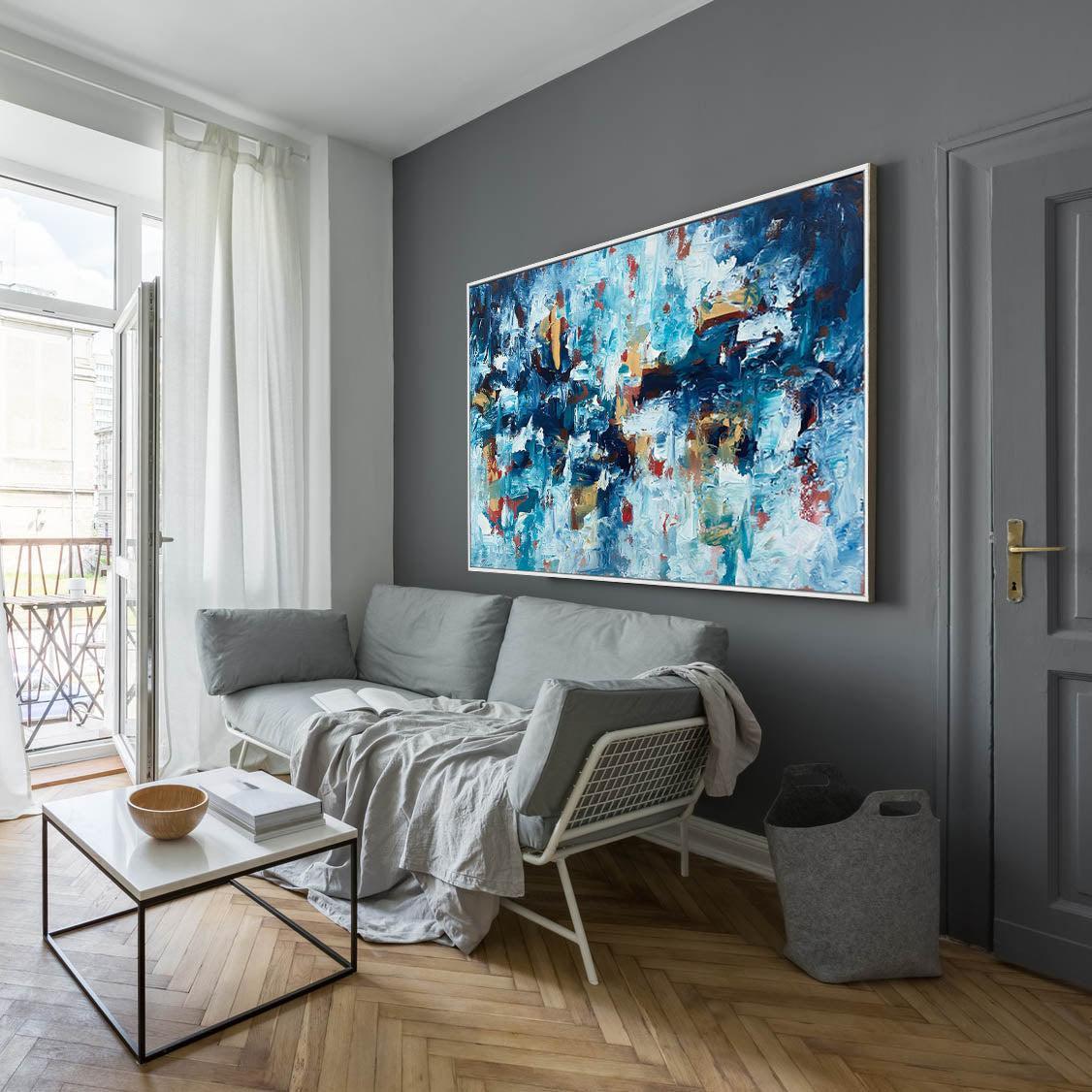 Fables - Original Painting-framed-Painting-Abstract House