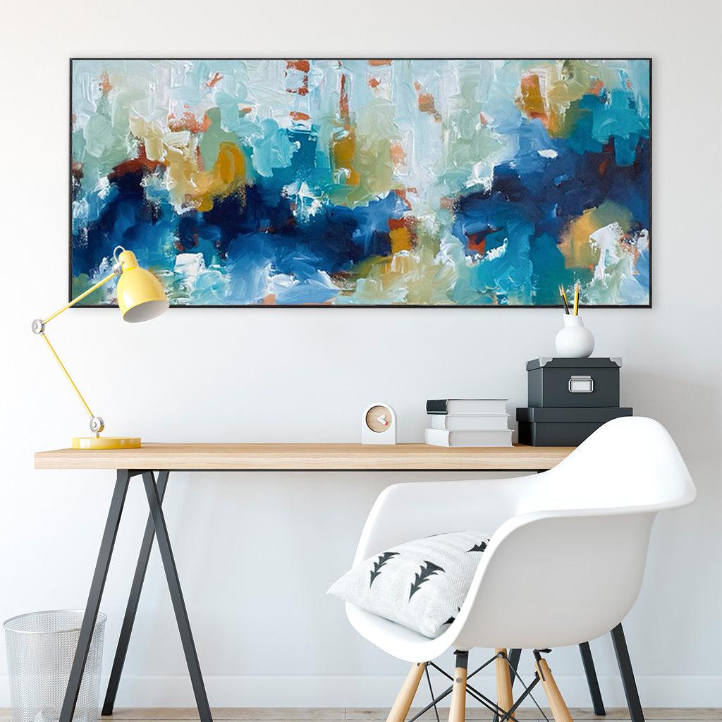 Liberty - 120x50 cm - Original Painting Painting - Abstract House