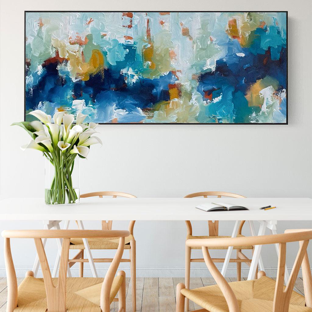 Liberty - 120x50 cm - Original Painting Painting - Abstract House