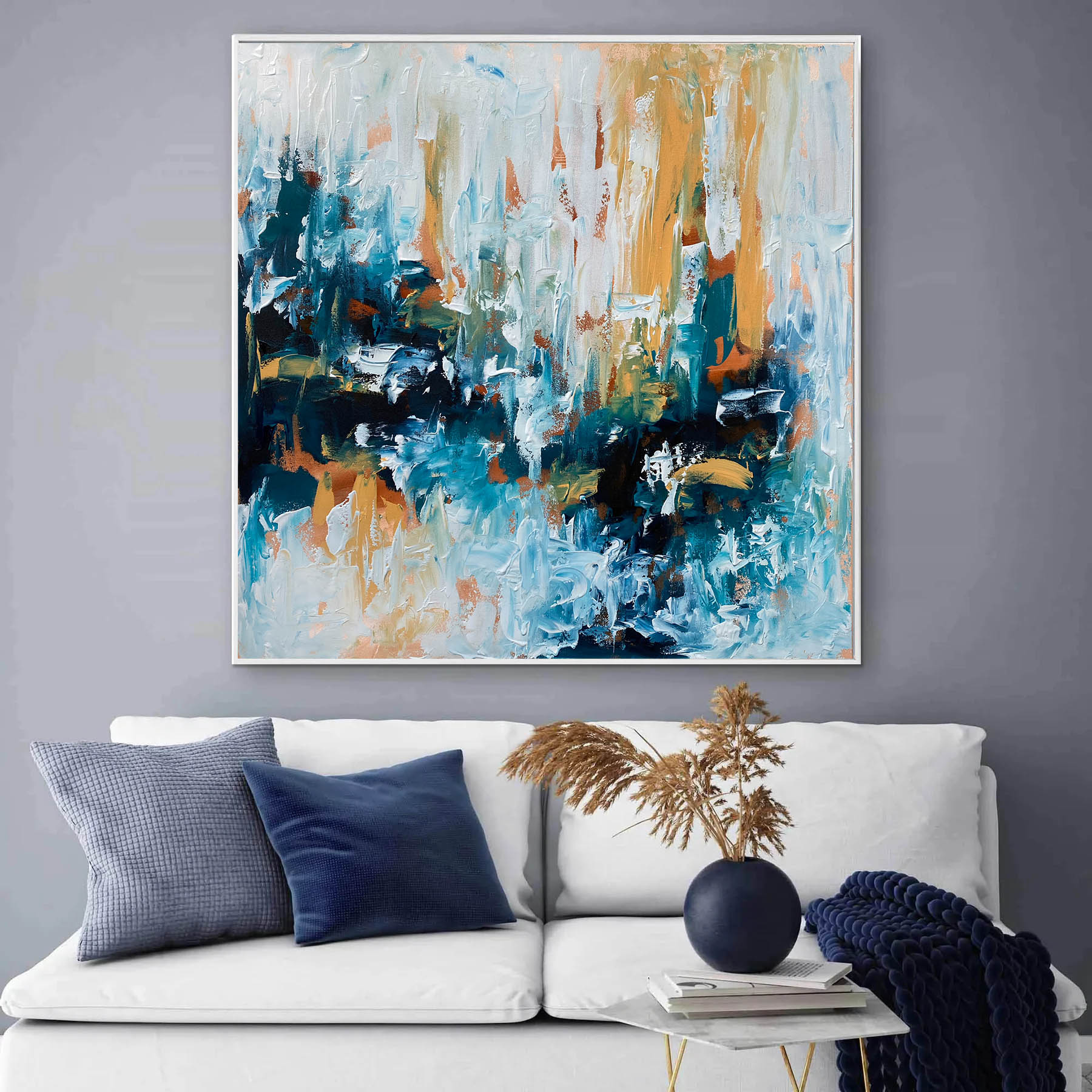 Light Up The Day - Original Painting-framed-Painting-Abstract House