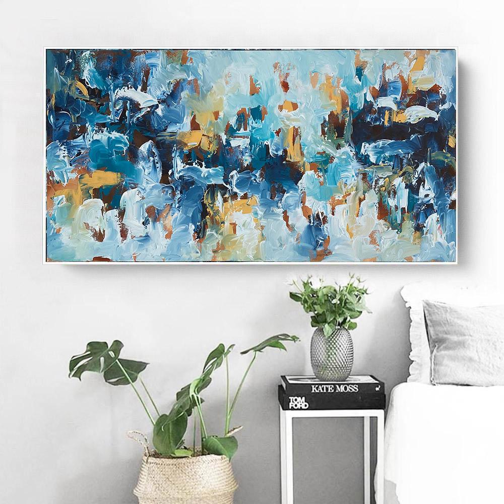 Lost In The City Lights - 150x76 cm - Original Painting Painting - Abstract House