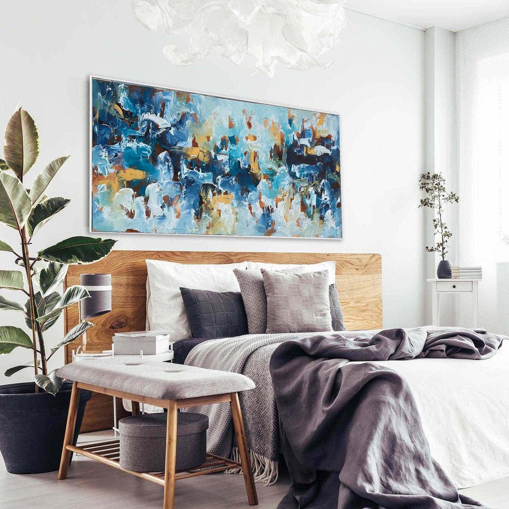 Lost In The City Lights - 150x76 cm - Original Painting Painting - Abstract House