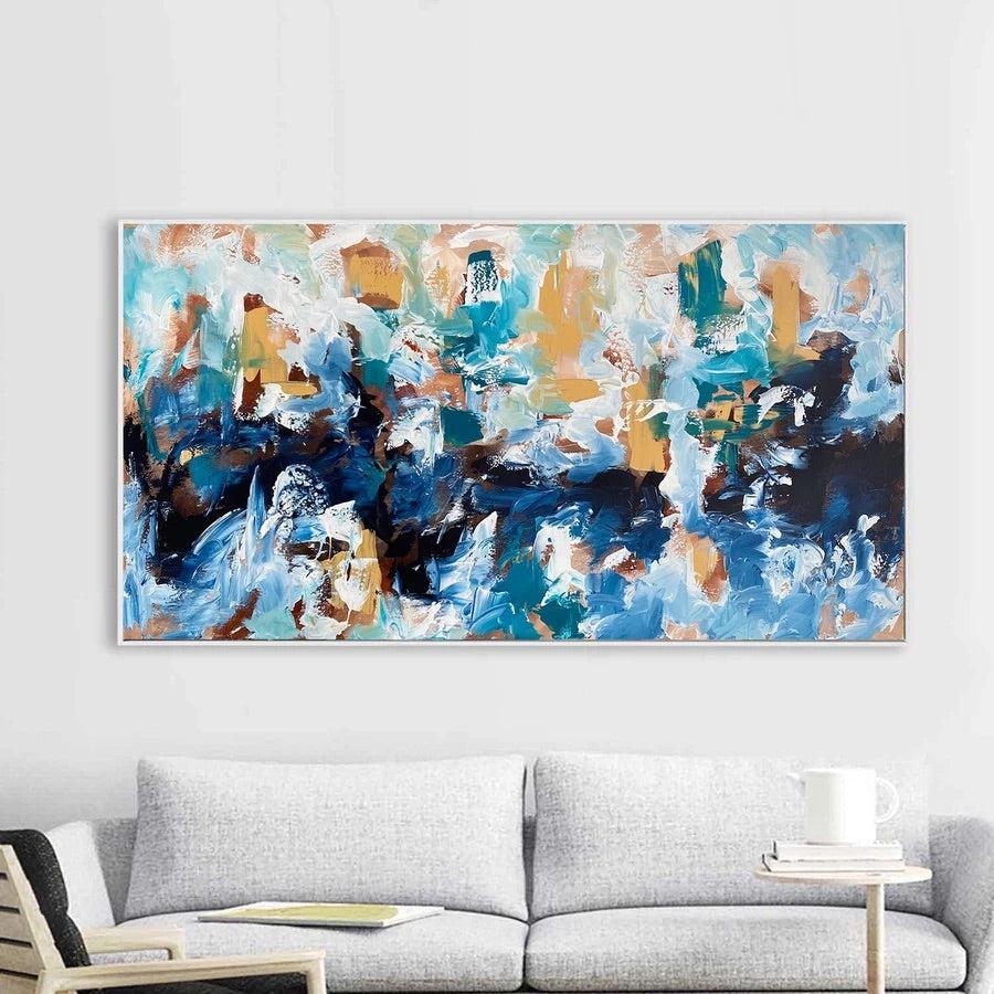 Marching In Time 2 - Original Painting Painting - Abstract House