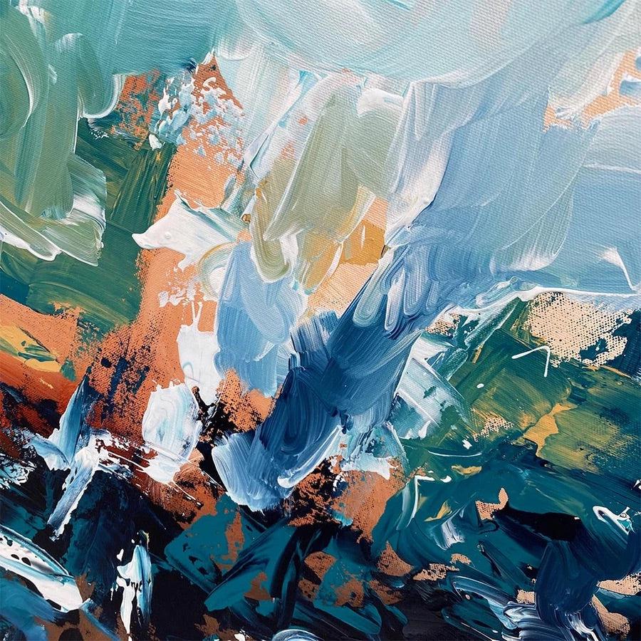 Marching In Time 2 - Original Painting Painting - Abstract House