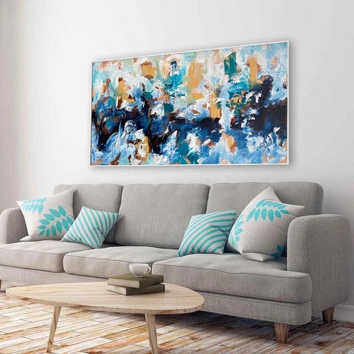 Marching In Time 2 - Original Painting Painting - Abstract House