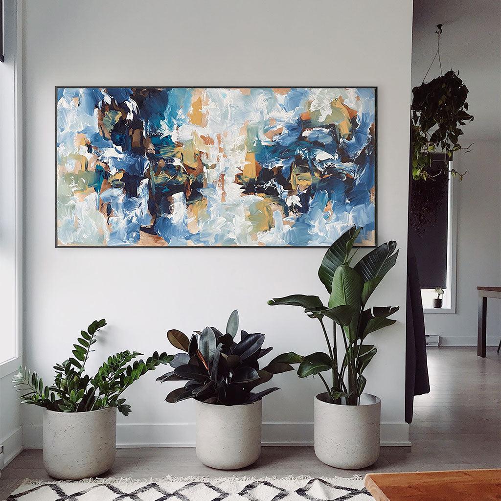 Matter In Time - 150x76 cm - Original Painting Painting - Abstract House