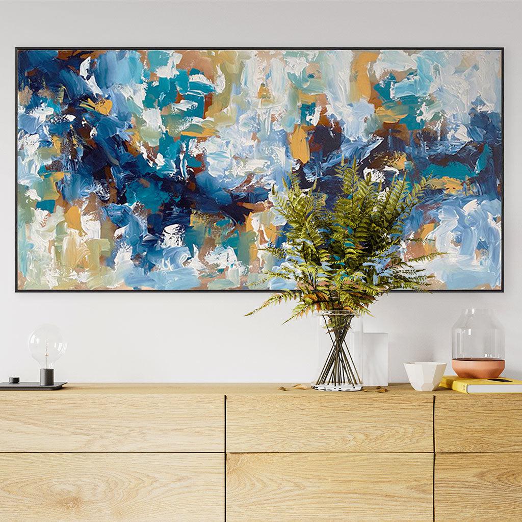 Mind Over Matter - 150x76 cm - Original Painting Painting - Abstract House