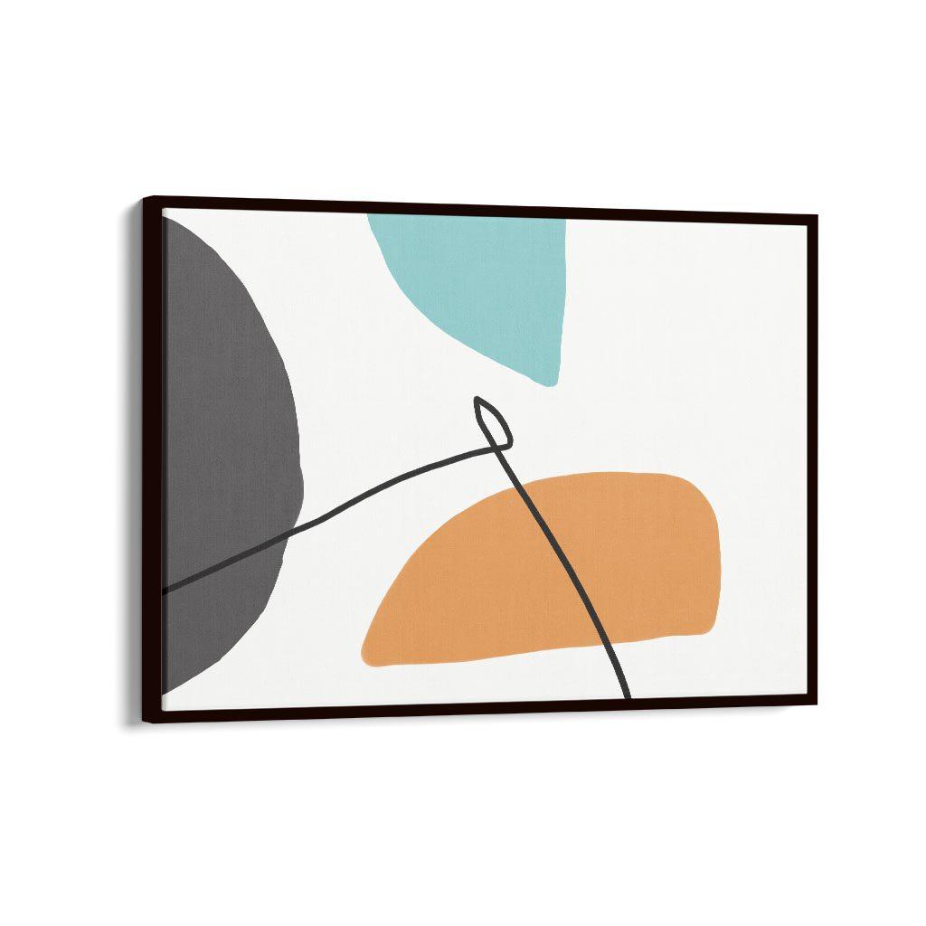 Minimal Bright Shapes Canvas Print-Abstract House