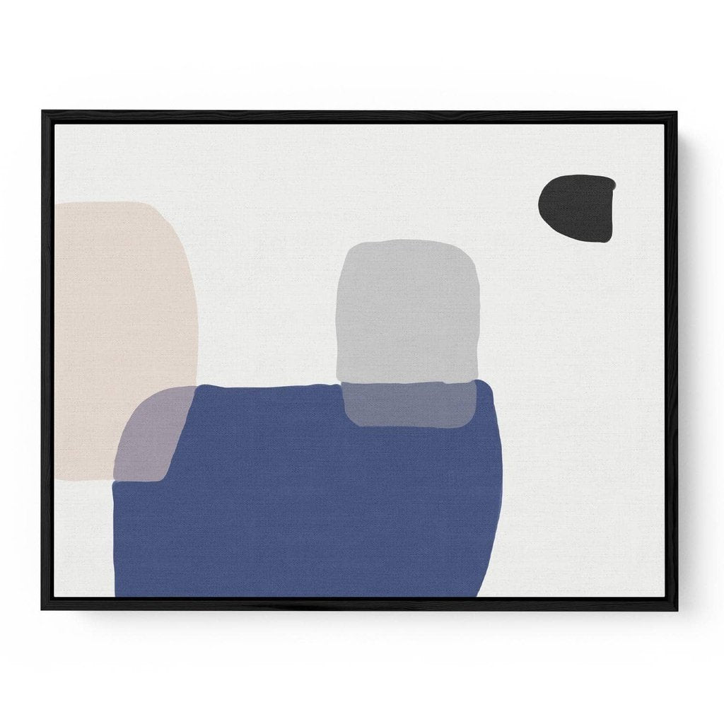 Modern Blue shapes Canvas Print