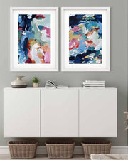 Modern Vibrant Abstract Seascape - Print Set Of 2