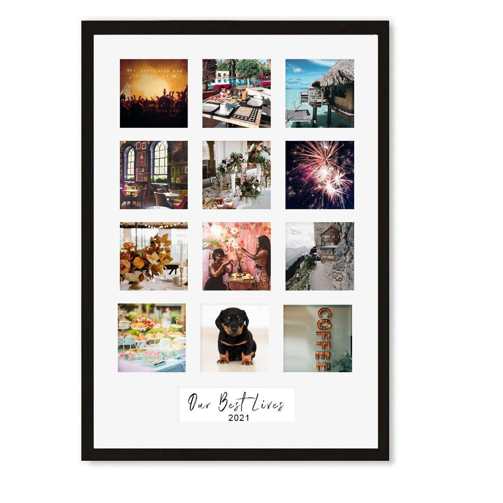 Multi Aperture Photo Frame Collage 59x40 cm Print Your Photo - Abstract House