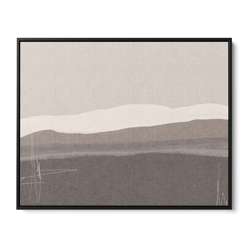 Neutral Abstract Seascape Canvas Print Black Canvas Prints - Abstract House