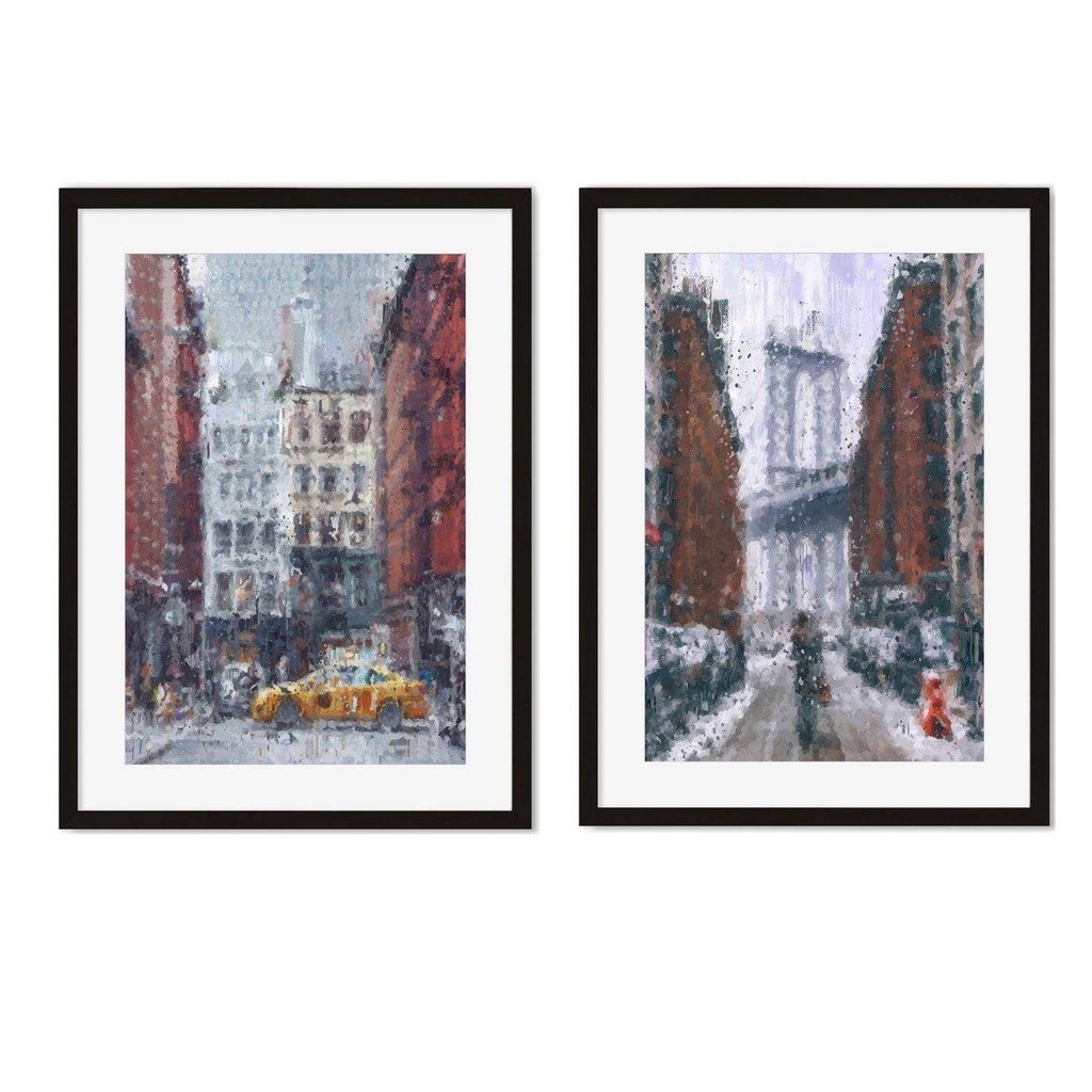 New York City Impressionist - Print Set Of 2
