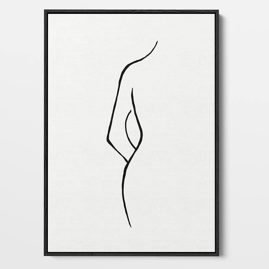 Nude Back Canvas Print Black Canvas Prints - Abstract House