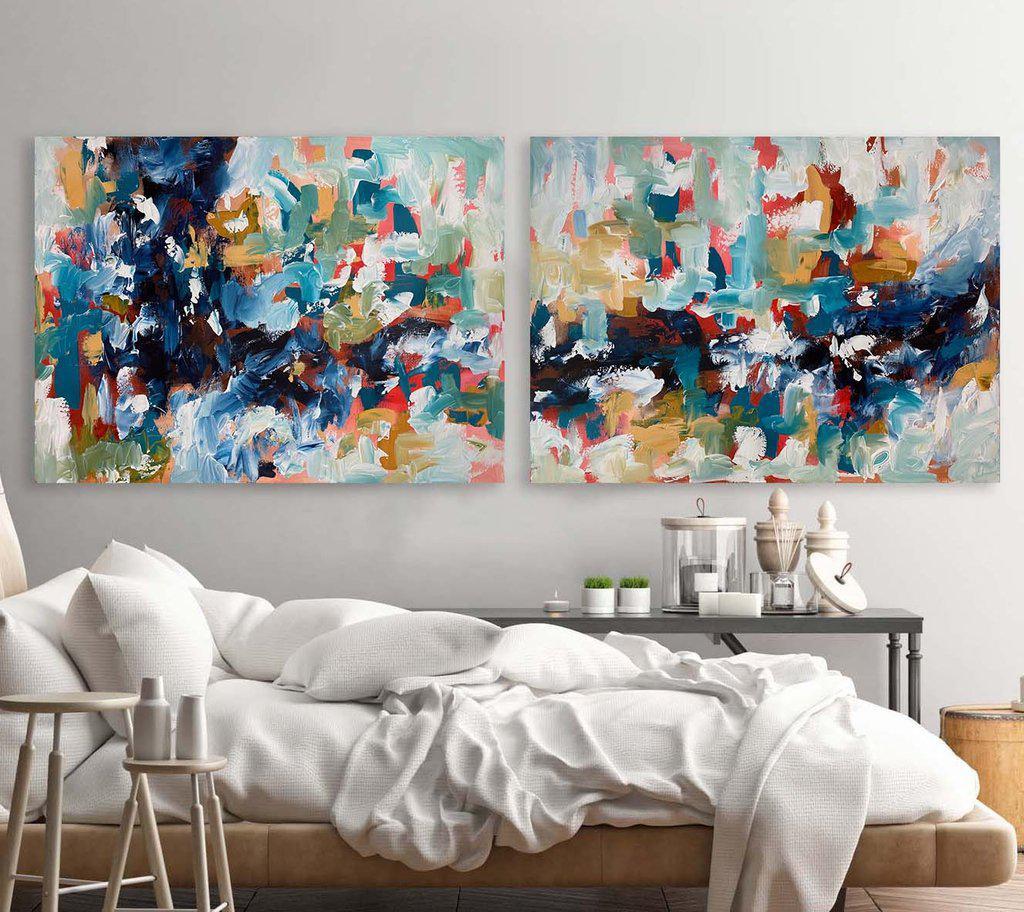 Ocean Of Memories Diptych - Original Paintings