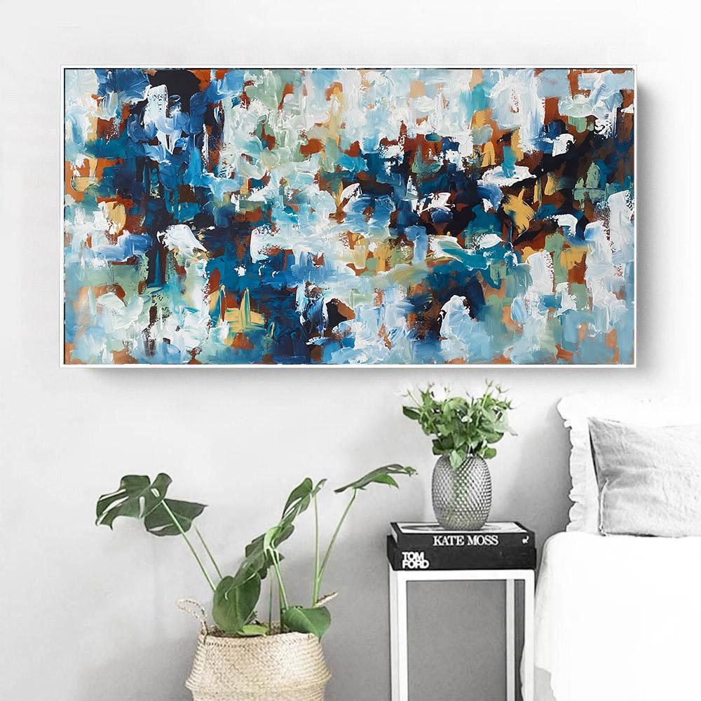 Overcoming This - 150x76 cm - Original Painting Painting - Abstract House