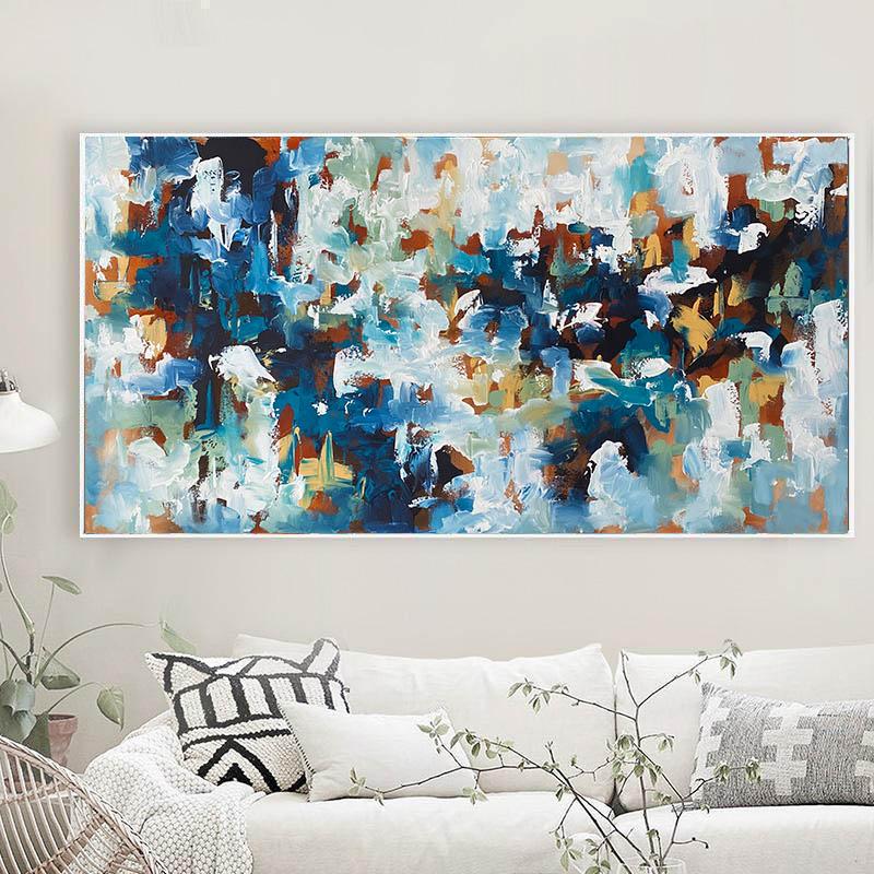 Overcoming This - 150x76 cm - Original Painting Painting - Abstract House